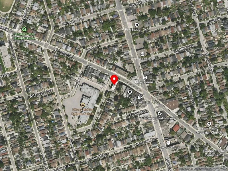RentSafeTO apartment evaluation satellite view of 1 A BANSLEY AVE in Toronto-St. Paul's, Toronto