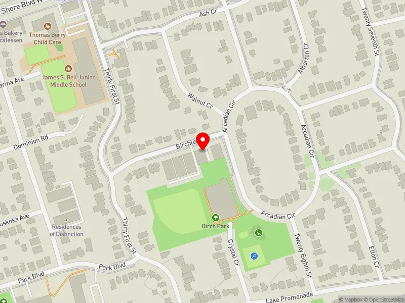 RentSafeTO apartment evaluation map view of 1 BIRCHLEA AVE in Etobicoke-Lakeshore, Toronto