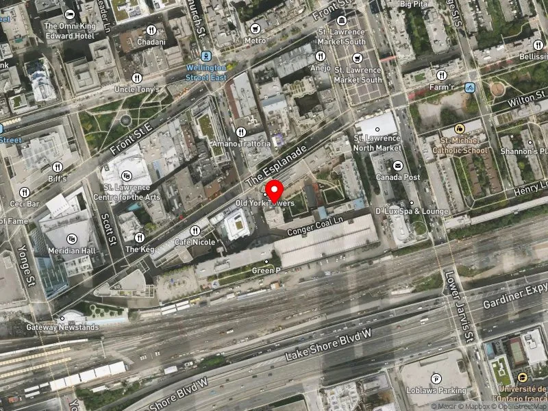 RentSafeTO apartment evaluation satellite view of 1 CHURCH ST in Spadina-Fort York, Toronto