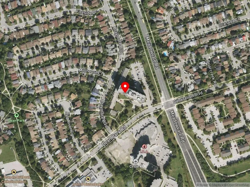 RentSafeTO apartment evaluation satellite view of 1 DEAN PARK RD in Scarborough-Rouge Park, Toronto