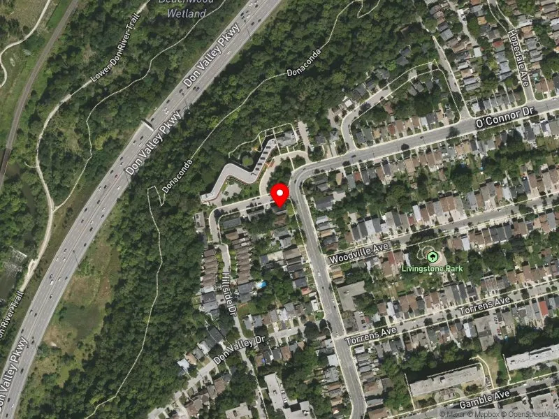 RentSafeTO apartment evaluation satellite view of 1 FERNWOOD GDNS in Toronto-Danforth, Toronto