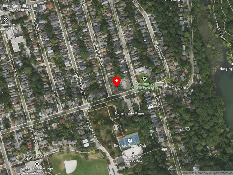 RentSafeTO apartment evaluation satellite view of 1 RUNNYMEDE RD in Parkdale-High Park, Toronto