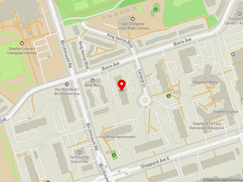 RentSafeTO apartment evaluation map view of 10 CARABOB CRT in Scarborough-Agincourt, Toronto