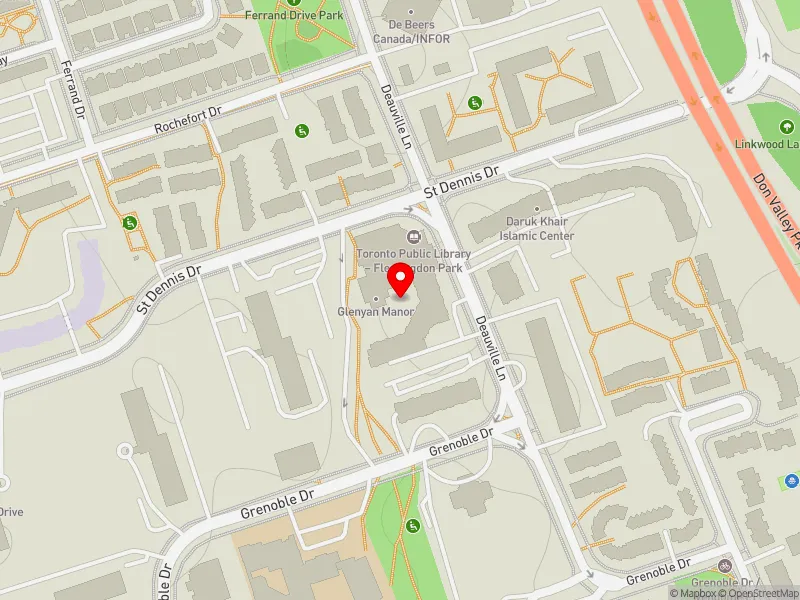 RentSafeTO apartment evaluation map view of 10 DEAUVILLE LANE in Don Valley East, Toronto
