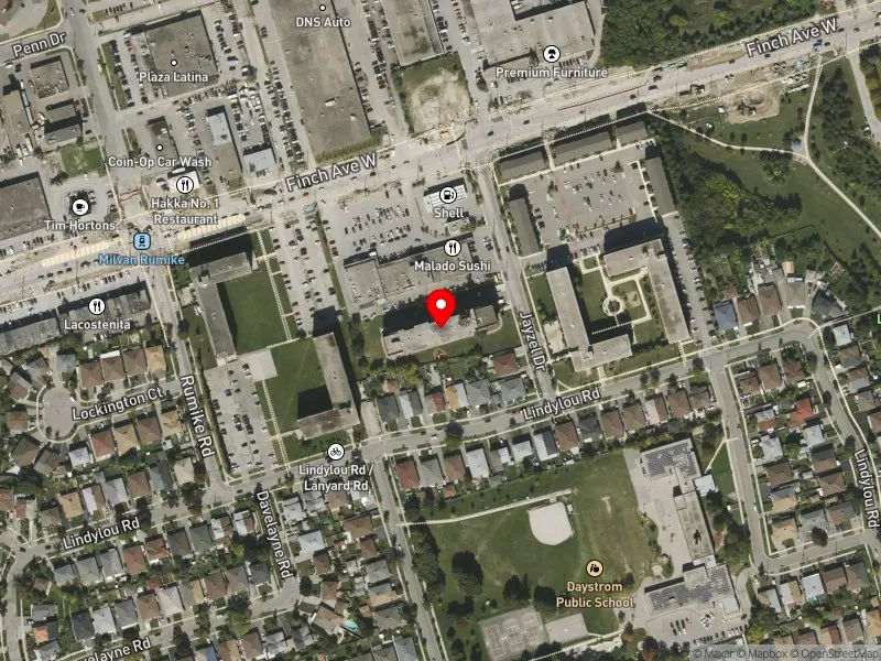 RentSafeTO apartment evaluation satellite view of 10 JAYZEL DR in Humber River-Black Creek, Toronto