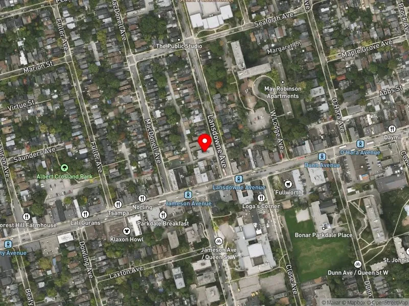 RentSafeTO apartment evaluation satellite view of 10 LANSDOWNE AVE in Parkdale-High Park, Toronto