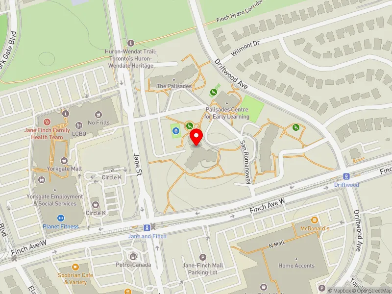 RentSafeTO apartment evaluation map view of 10 SAN ROMANOWAY in Humber River-Black Creek, Toronto