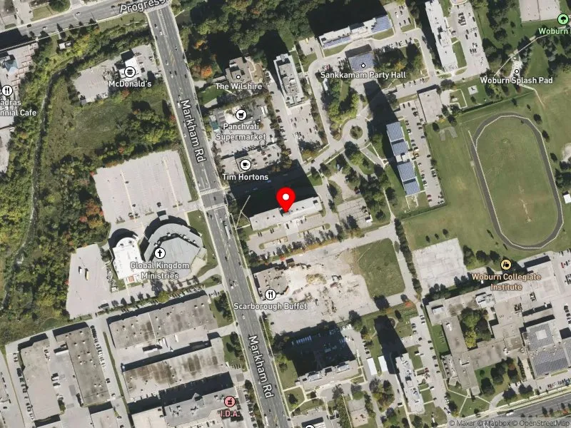 RentSafeTO apartment evaluation satellite view of 10 TUXEDO CRT in Scarborough-Guildwood, Toronto