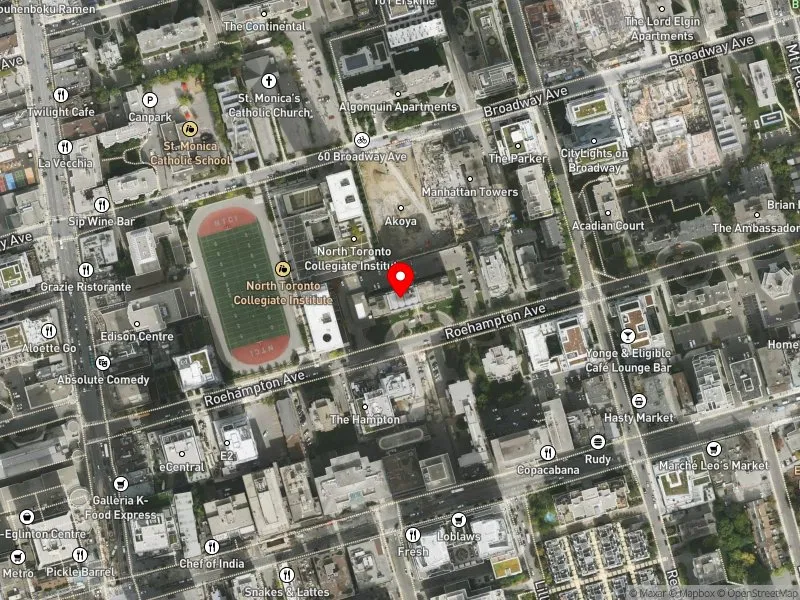 RentSafeTO apartment evaluation satellite view of 100 ROEHAMPTON AVE in Toronto-St. Paul's, Toronto
