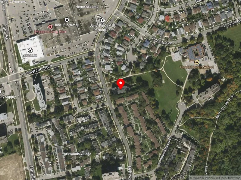 RentSafeTO apartment evaluation satellite view of 101 DRIFTWOOD AVE in Humber River-Black Creek, Toronto