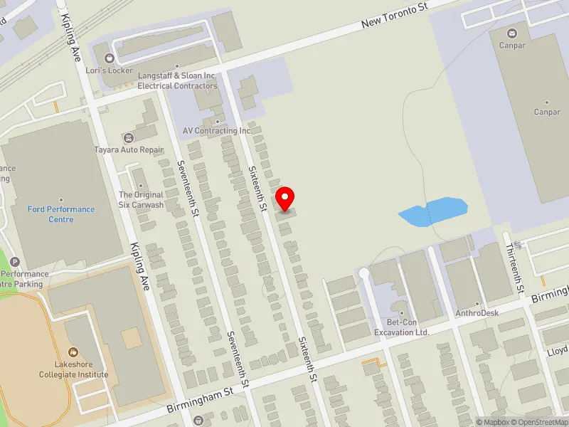 RentSafeTO apartment evaluation map view of 103 SIXTEENTH ST in Etobicoke-Lakeshore, Toronto