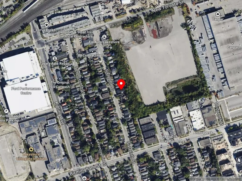 RentSafeTO apartment evaluation satellite view of 103 SIXTEENTH ST in Etobicoke-Lakeshore, Toronto