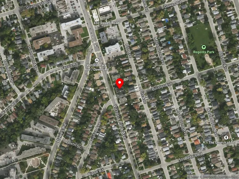 RentSafeTO apartment evaluation satellite view of 1043 VICTORIA PARK AVE in Scarborough Southwest, Toronto