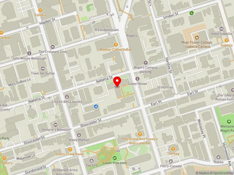 RentSafeTO apartment evaluation map view of 105 ISABELLA ST in Toronto Centre, Toronto