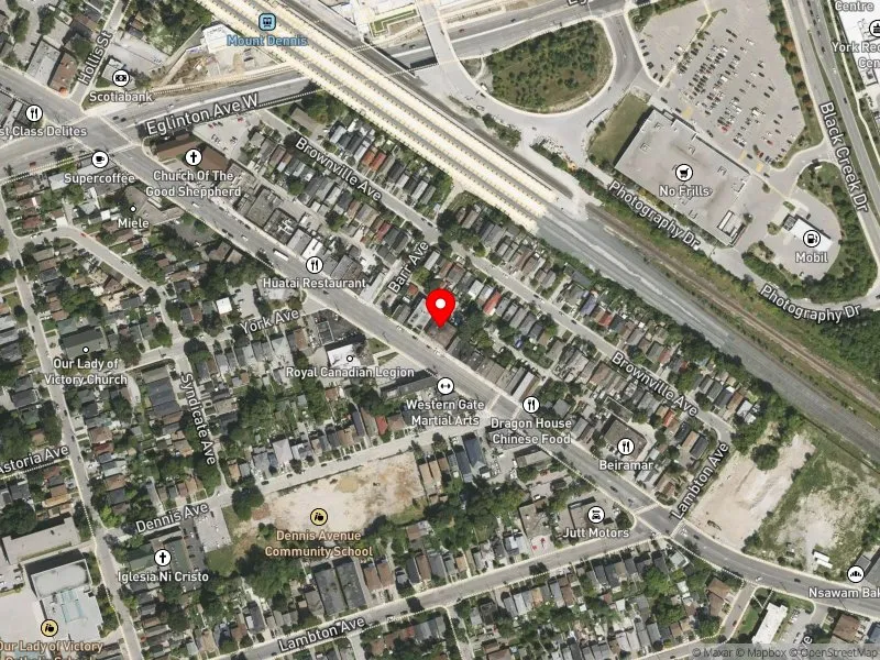 RentSafeTO apartment evaluation satellite view of 1059 WESTON RD in York South-Weston, Toronto