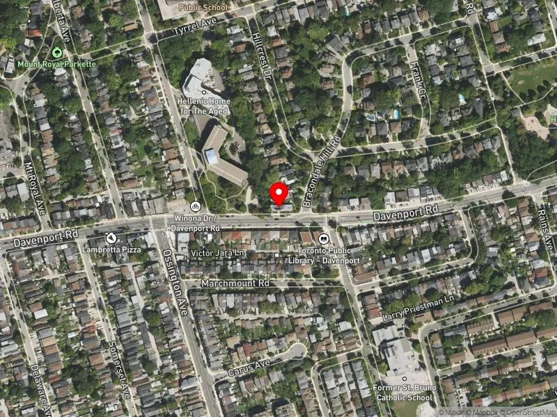 RentSafeTO apartment evaluation satellite view of 1060 DAVENPORT RD in Toronto-St. Paul's, Toronto