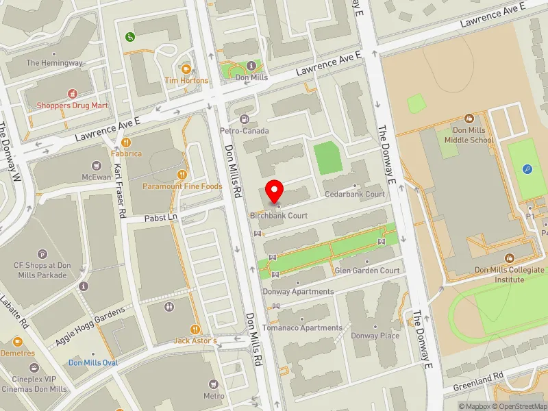 RentSafeTO apartment evaluation map view of 1065 DON MILLS RD in Don Valley East, Toronto