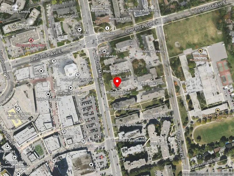 RentSafeTO apartment evaluation satellite view of 1065 DON MILLS RD in Don Valley East, Toronto