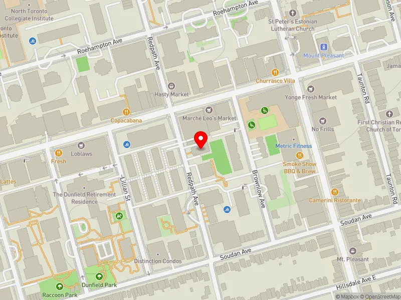 RentSafeTO apartment evaluation map view of 107 REDPATH AVE in Toronto-St. Paul's, Toronto