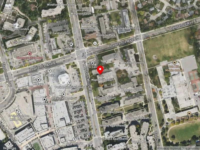 RentSafeTO apartment evaluation satellite view of 1071 DON MILLS RD in Don Valley East, Toronto