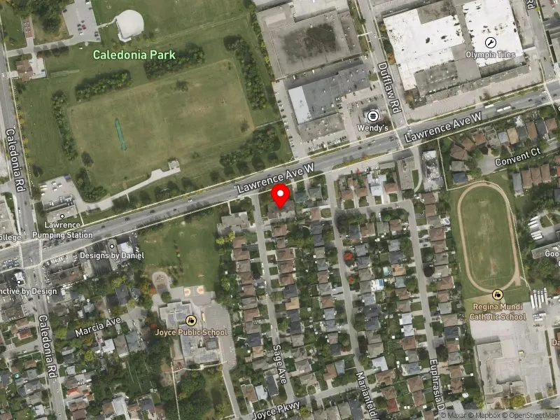 RentSafeTO apartment evaluation satellite view of 1079 LAWRENCE AVE W in Eglinton-Lawrence, Toronto