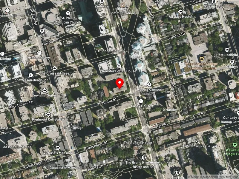 RentSafeTO apartment evaluation satellite view of 108 ISABELLA ST in Toronto Centre, Toronto