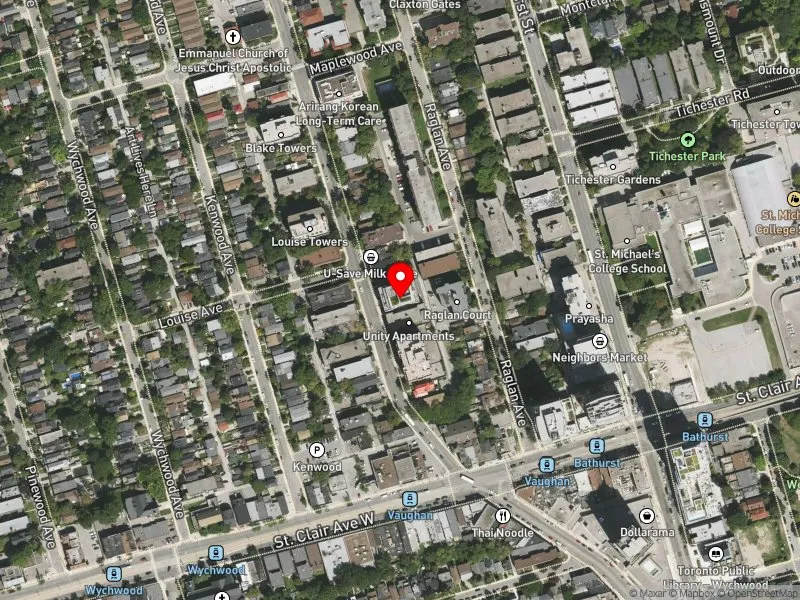 RentSafeTO apartment evaluation satellite view of 109 VAUGHAN RD in Toronto-St. Paul's, Toronto