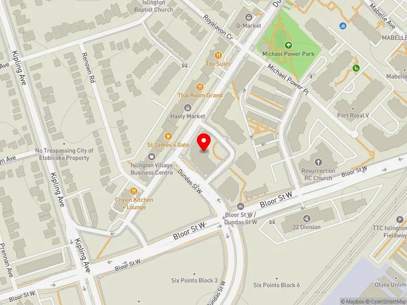 RentSafeTO apartment evaluation map view of 11 DUNBLOOR RD in Etobicoke-Lakeshore, Toronto