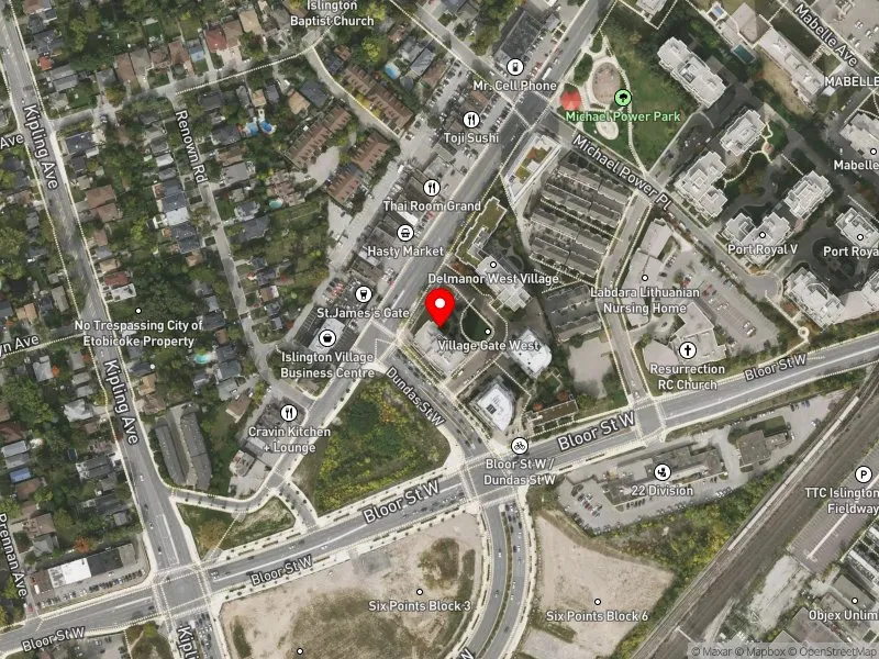 RentSafeTO apartment evaluation satellite view of 11 DUNBLOOR RD in Etobicoke-Lakeshore, Toronto
