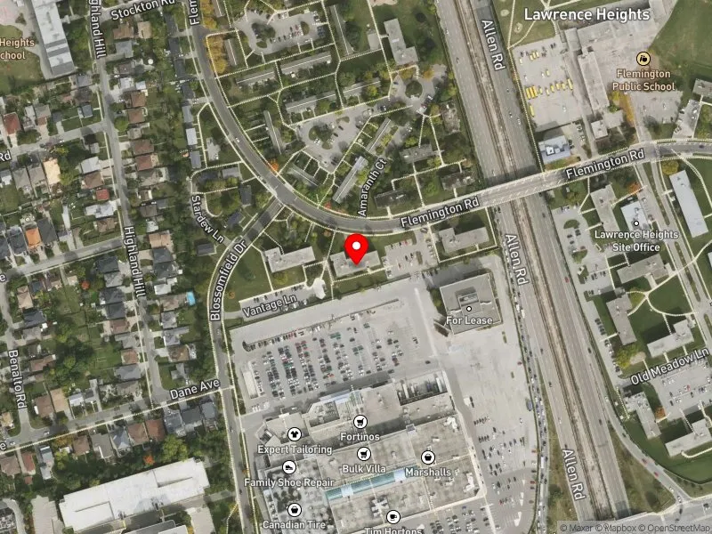 RentSafeTO apartment evaluation satellite view of 11 FLEMINGTON RD in Eglinton-Lawrence, Toronto