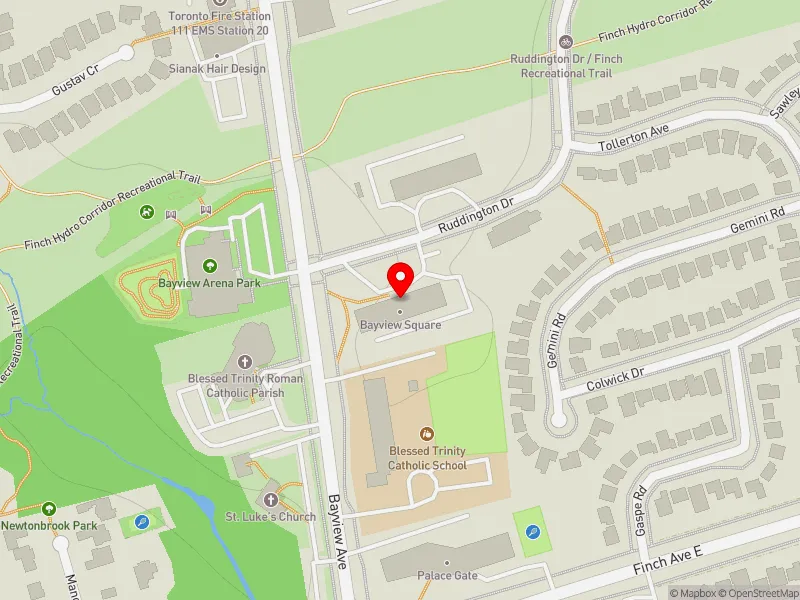 RentSafeTO apartment evaluation map view of 11 RUDDINGTON DR in Don Valley North, Toronto