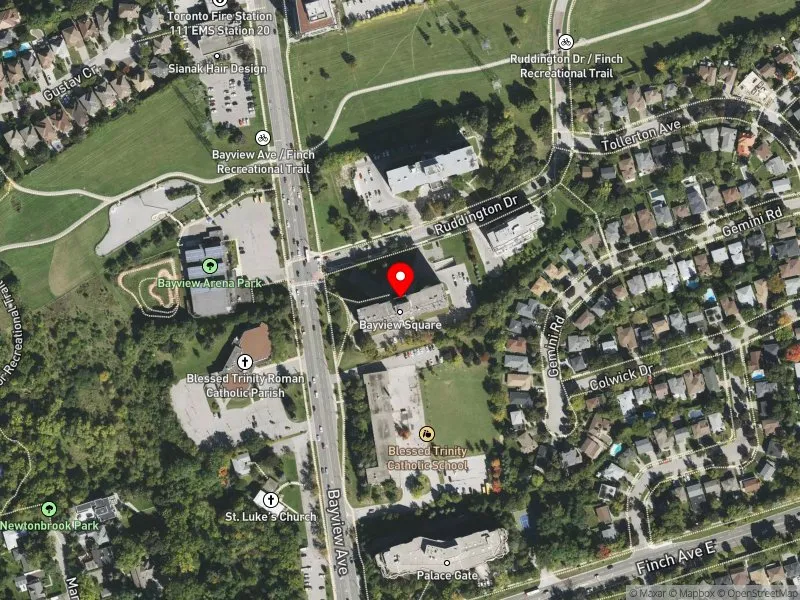 RentSafeTO apartment evaluation satellite view of 11 RUDDINGTON DR in Don Valley North, Toronto