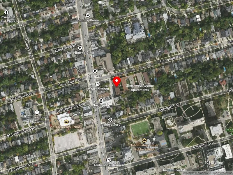 RentSafeTO apartment evaluation satellite view of 11 SHERWOOD AVE in Don Valley West, Toronto