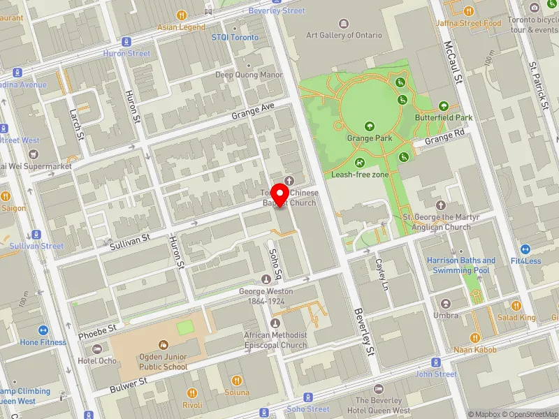 RentSafeTO apartment evaluation map view of 11 SULLIVAN ST in Spadina-Fort York, Toronto