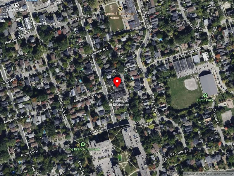 RentSafeTO apartment evaluation satellite view of 11 THIRTY THIRD ST in Etobicoke-Lakeshore, Toronto