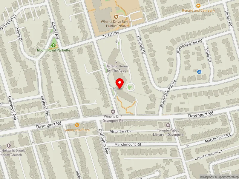 RentSafeTO apartment evaluation map view of 11 WINONA DR in Toronto-St. Paul's, Toronto