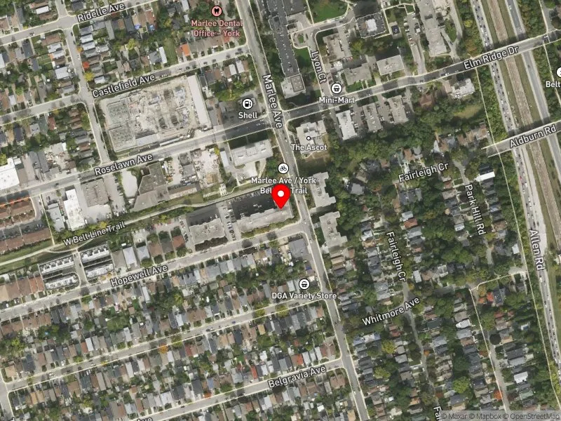 RentSafeTO apartment evaluation satellite view of 110 MARLEE AVE in Eglinton-Lawrence, Toronto