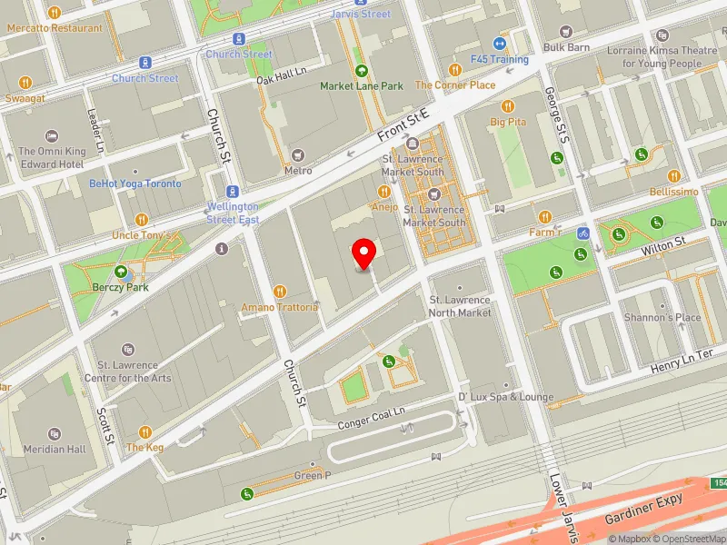 RentSafeTO apartment evaluation map view of 110 THE ESPLANADE in Toronto Centre, Toronto