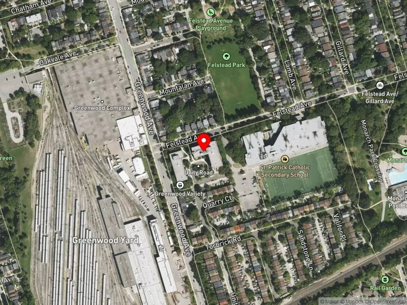 RentSafeTO apartment evaluation satellite view of 110 UNITY RD in Toronto-Danforth, Toronto