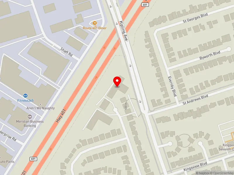 RentSafeTO apartment evaluation map view of 111 BLACKFRIAR AVE in Etobicoke North, Toronto