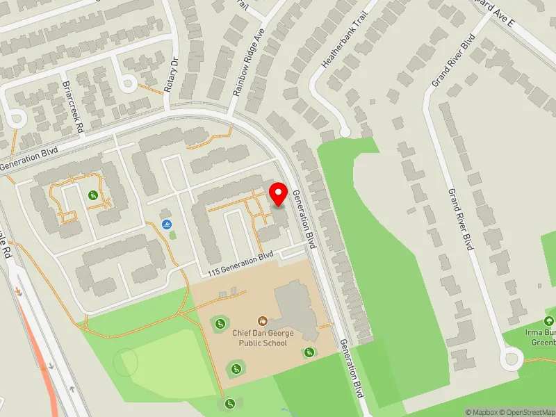 RentSafeTO apartment evaluation map view of 111 GENERATION BLVD in Scarborough-Rouge Park, Toronto