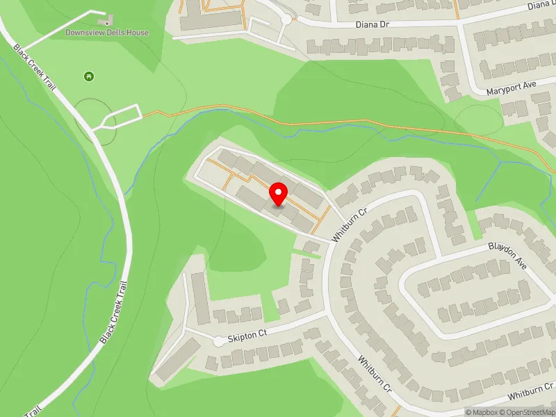 RentSafeTO apartment evaluation map view of 111 WHITBURN CRES in York Centre, Toronto