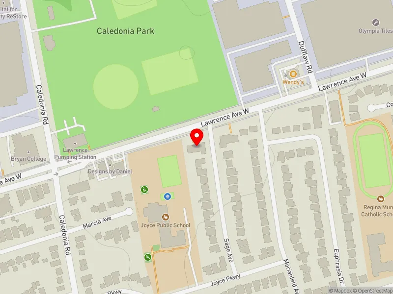 RentSafeTO apartment evaluation map view of 1111 LAWRENCE AVE W in Eglinton-Lawrence, Toronto