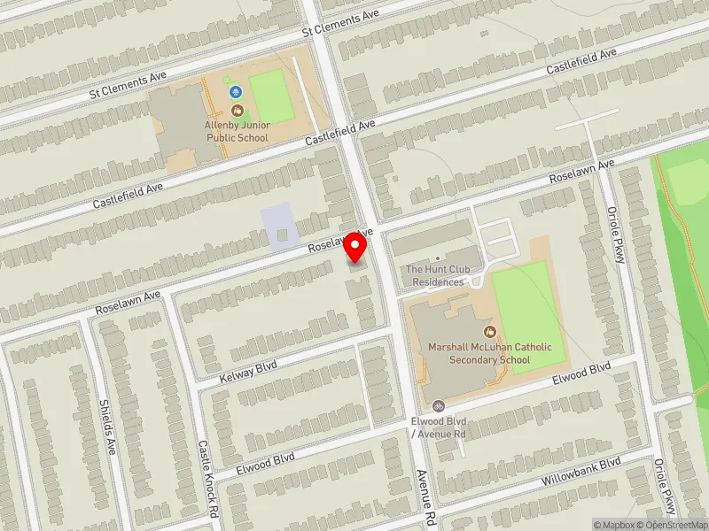 RentSafeTO apartment evaluation map view of 1112 AVENUE RD in Eglinton-Lawrence, Toronto