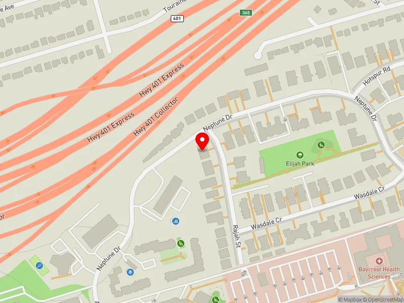 RentSafeTO apartment evaluation map view of 112 RAJAH ST in Eglinton-Lawrence, Toronto