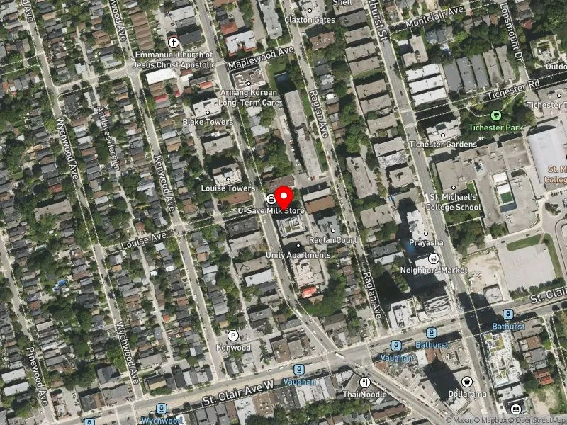 RentSafeTO apartment evaluation satellite view of 113 VAUGHAN RD in Toronto-St. Paul's, Toronto