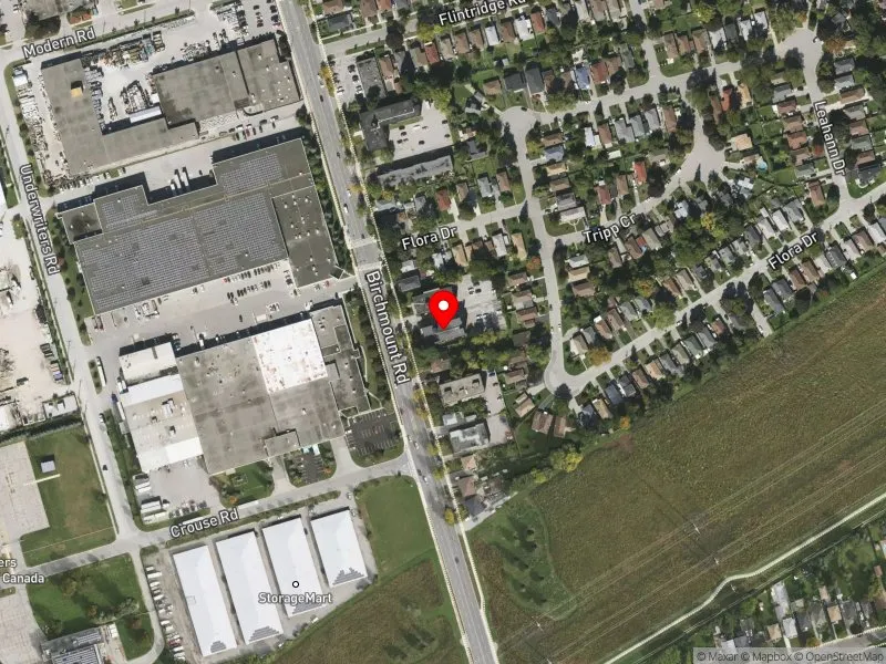 RentSafeTO apartment evaluation satellite view of 1165 BIRCHMOUNT RD in Scarborough Centre, Toronto