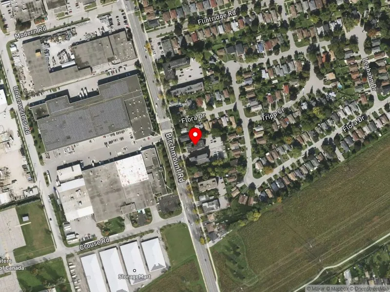 RentSafeTO apartment evaluation satellite view of 1169 BIRCHMOUNT RD in Scarborough Centre, Toronto