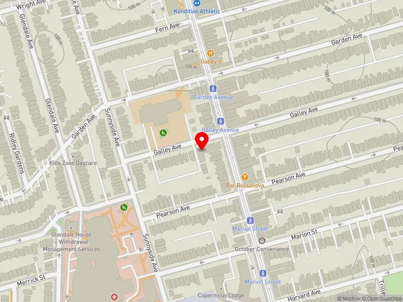 RentSafeTO apartment evaluation map view of 118 RONCESVALLES AVE in Parkdale-High Park, Toronto