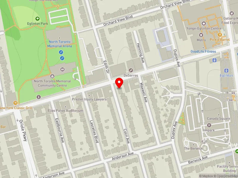 RentSafeTO apartment evaluation map view of 119 EGLINTON AVE W in Toronto-St. Paul's, Toronto